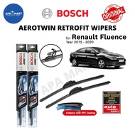 Bosch Aerotwin Retrofit U Hook Wiper Set for Renault Fluence (Year 2015-2020)(24"/16")