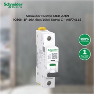 SCHNEIDER ELECTRIC MCB ACTI9 IC60N 1P 16A 6KA/10KA KURVA C - A9F74116 Original AND TRUSTED