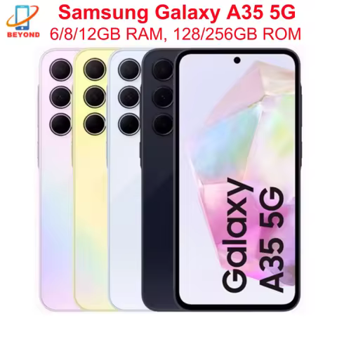 Samsung Galaxy A35 5G A356U1 A356E A356B Original 6.6" AMOLED 6/8/12GB RAM 128/256GB Octa Core Exyno