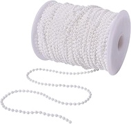 CHGCRAFT 164 Feet Peal Beads Chains Acrylic Pearl Beaded Chains with Spool for Wedding Parties Bouqu