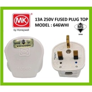 MK 646WHI 13A HEAVY DUTY (BAKELITE MATERIAL) PLUG TOP/MK 13A WELDING PLUG TOP / 13A PLUG TOP Fuse