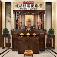 [In stock]Walnut Solid Wood Altar Incense Burner Table Buddha Shrine Household Buddha Niche Rural New Chinese Style Middle Hall High-End Prayer Altar Table Table Altar Cabinet