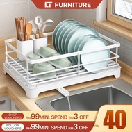 Rak Pinggan Dish Rack Cutlery holder Rak Sinki Dapur Sink Dish Drainer Storage Rack Kitchen Storage 