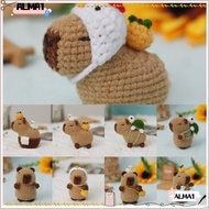 ALMA Crochet Stuffed Animal Kit, Handmade Beginner Capybara DIY Crochet Kit, Non-Finished Product wi
