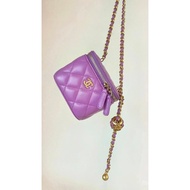 CHANEL22CC Chanel Goose New Product "Walnut" Series Woven Ball Makeup Box Bag LL