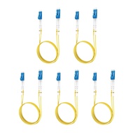 Single Mode Fiber Lc to Lc 2m (6.56 ft) 5 Pack, OS2 Lc to Lc Single Mode Fiber Patch Cable Duplex, S