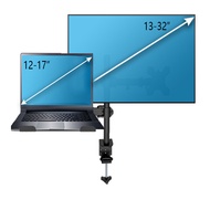 H&A (ขายดี)ขาตั้งจอคอม 17-32นิ้ว 2-9kg ขาตั้งโน๊ตบุ๊ค แขนอะลูมิเนียมคู่ จอภาพ ขาตั้งโต๊ะแล็ปท็อป จอภ