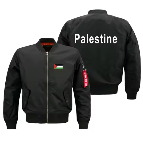 Funny Palestine Military Flight Aviation Men Ma1 Bomber Jacket Outdoor Windproof Man Baseball Coats