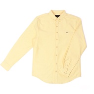 OASIS เสื้อเชิ้ตชาย แขนยาว ผ้าCotton 100% รุ่น MWLB-4009-17 สีชมพู เทาดำ เหลือง เขียว ฟ้า