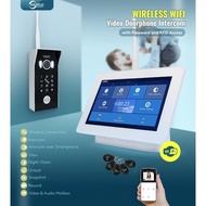 Wireless Tuya7 inch touch screen Video Intercom Door Bell Password RFID Unlock Access Record Snapshot External Memory
