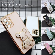 Samsung Galaxy A22 4G M22 M32 A22 5G A32 4G A32 5G Cute Fat Bear Mobile Phone Stand I Ring Housing C