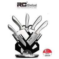 RC-Global Knife / 7 pcs Knife Sets / Kitchen Knife / Kitche nknife Set / Chef Knife with block