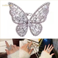 REDD Hollow Butterfly Open Rings Inlaid Zircon  Statement Jewelry