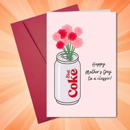 [Coisíní]  Funny Mom Card Humorous Mother's Day Card, Diet Coke Themed Greeting Card, Heartfelt Pape