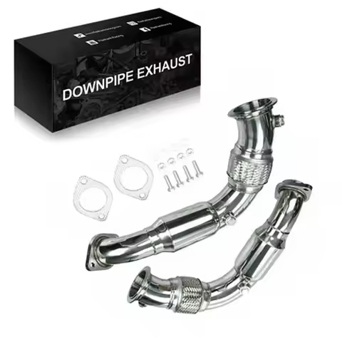 Stainless Steel Downpipe Exhaust for 2008-2014 BMW X6/X5 550I 650I 750I N63B44 B7 4.4L V8 Twin Turbo