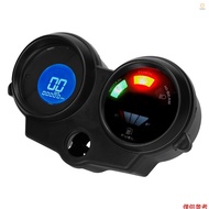 LCD Motorcycle Speedometer Odometer 10000RPM 199KM/H Electric Tachometer Fuel Level Guage 12V Suppor