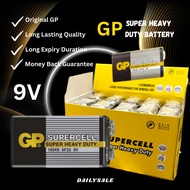 Bateri GP 9V Supercell Tahan Lama | GP 9V Battery Heavy Duty for Smoke Detector, Smart Tag [1Pcs]
