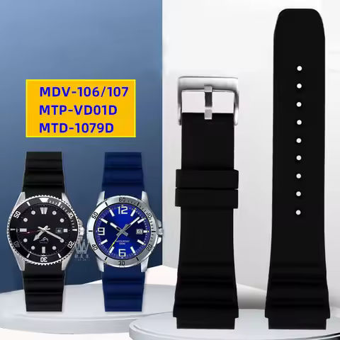 Suitable for CASIO Swordfish Diving Watch MDV-106 MTP-VD01D Seiko SKX PROSPEX Series Waterproof Sili