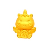 TAKA Jewellery 999 Pure Gold Unicorn with Flower Charm