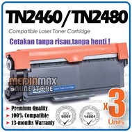 3x Compatible Brother TN2460 TN2480 TN-2480 DR2455 DR-2455 HLL2370DN HLL2385DW DCPL2550DW MFCL2715DW