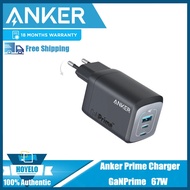 ปลั๊กชาร์จหลายพอร์ต Anker-Prime GaN ประเภท C ชาร์จเร็วได้ 67W