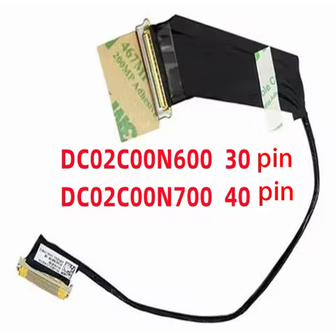 LCD LVDS Ribbon Cable for X1 Carbon 9TH 2021 4K Screen Cable 40pin DC02C00N700 30pin DC02C00N600