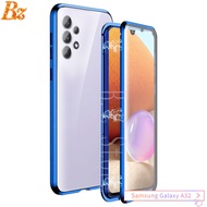 Ốp Nam Châm Cho Samsung Galaxy A32 4G / Samsung Galaxy A32 5G Ốp Kính Cường Lực 9H Hai Mặt Trước + S