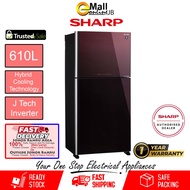 Sharp 610L 2 Door J-Tech Inverter Refrigerator Fast Cooling Plasmacluster Ion AG CU Nano SJP682MFGM 