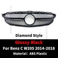 Diamond GT GTR Front Bumper Grille Mesh Grill For Mercedes Benz C W205 C205 S205  2014-2021 C260 C20