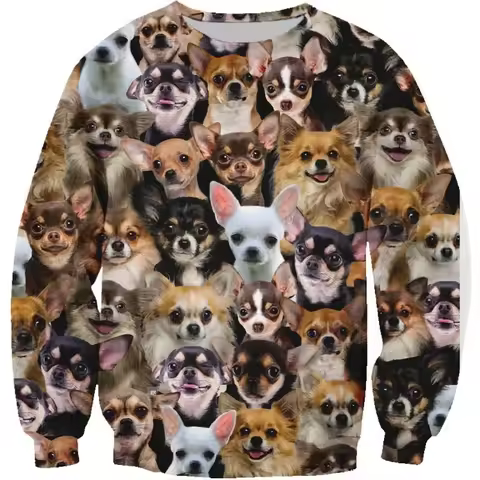 Cat Dog House 3D Print Hoodie Men Kids Oversized Long Sleeved Sweatshirt Sportswear Spring Autumn Fa
