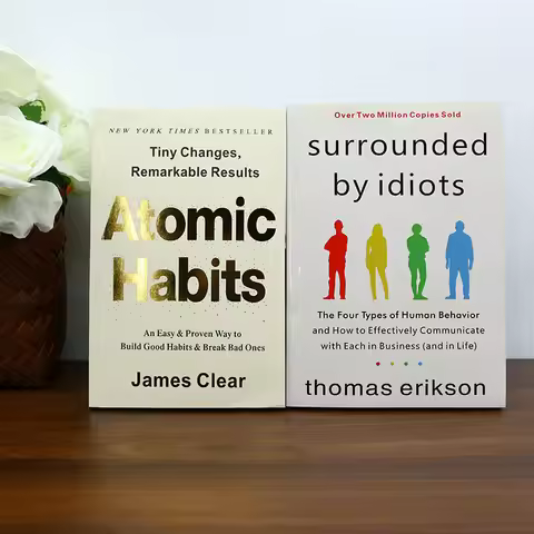 《Atomic Habits》+《Surrounded by Idiots》Habit Formation and Behavior Insight Book Bundle Ideal for Chr