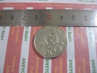 koin singapura 50 cents 1995 G686