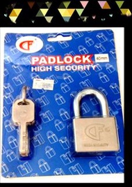 40mm GF  Pad Lock  銀色 高度安全 電腦鎖  捲閘鎖   鐵閘鎖 門鎖 連4條原裝電腦鎖匙  High Security Lock 全新 未用過 原封包裝