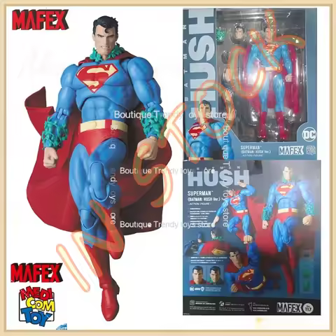 In Stock Original MAFEX 117 SUPERMAN HUSH Ver Anime Action Collection Figures Model Toys