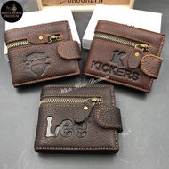 gucci bag 100% Genuine Cow Leather Wallet Timberland/Kickers/Jeep/Lee/Camel/Polo Button Short Wallet Purse Dompet Kulit