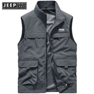 jeep spirit 1941 estd Summer Vest Men Outdoors Gilets Photography Camping Coat Mens Vests Man Male O