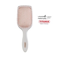 TITANIA แปรงหวีผม รุ่น Cushion Brush ด้ามไม้ ขนแปรงอ่อนนุ่ม ถนอมเส้นผมและหนังศรีษะ สี Mother of Pear