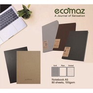eComaz Book Note Book A5 Plains/Dots/Grids 80sheet/Buku Nota eComaz A5 Kosong/Ber Titik/Ber Garis 80