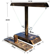 【Premium Quality】 Ring Toss Games for Kids Adults Home Party Drinking Games Fast-Paced Handheld Wood