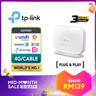 TP-Link Wireless N300 4G LTE Router Sim Card Modem Wi-Fi Router Support Hotspot Unlimited Data TL-MR105