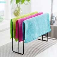 【KC】 High Quality Iron Towel Rack Kitchen Cupboard Hanging Wash Cloth Organizer Drying Rack 【BK】
