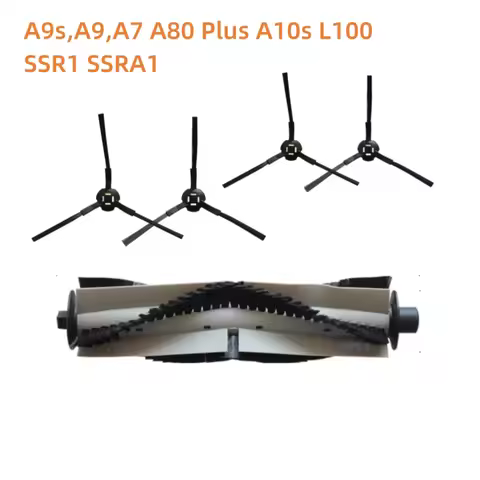 5pcs/set Main Brush Side Brush for ILIFE A9S A9 A7 A80 PLUS A10S L100 Silvercrest SSR1 SSRA1 Robotic