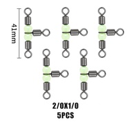 Crossline Rolling Swivel T Shape 3 Cabang Kili-Kili Pancing Stainless (Glow In The Dark) Harga Untuk