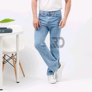 Men's Long Pants Jeans Regular Fit Premium Denim Light Blue Basic Cool Guys Latest
