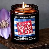 40th Birthday Gifts Women Men, 40th Birthday Decorations for Women Men, Funny 40th Birthday Candle G