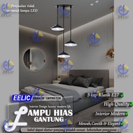 EELIC LHG-255 Lampu hias 3 kap gantung klasikmodern dan minimalis.