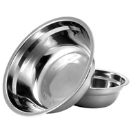 6 PCS Stainless Steel Basin Circle Soup Household Canteen Bowl