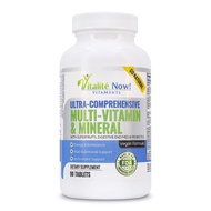 Vegan Whole Food Multivitamin & Mineral - Vitamins A B1 B2 B6 B12 C D3 E & 110 Super Foods, Herbs, G