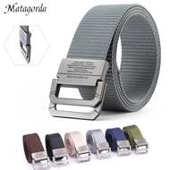120cm Fashion Accessory Men's Canvas Belt CQB Outdoor Tactical Belts Alloy Double Ring Button Nylon 
