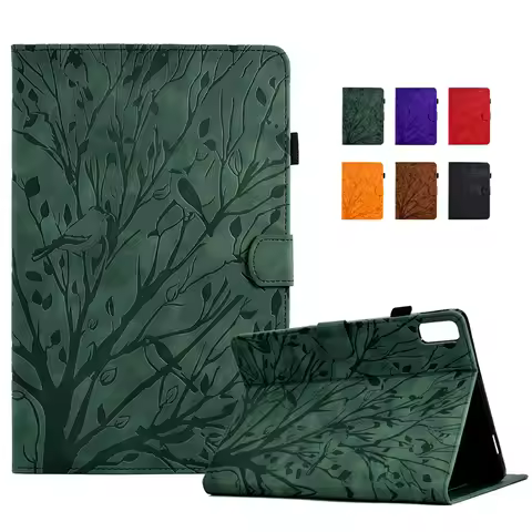 Funda For Lenovo Tab P11 2nd Gen Case 11.5" Embossed Tree Wallet Stand Cover For Lenovo Tab P11 Gen 